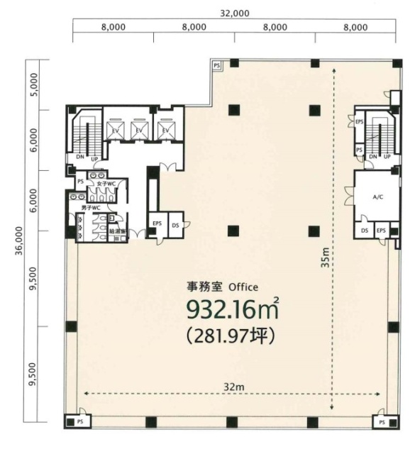 恵比寿スクエアビル3F 間取り図