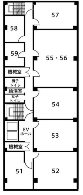 共同ビル小伝馬町52 間取り図