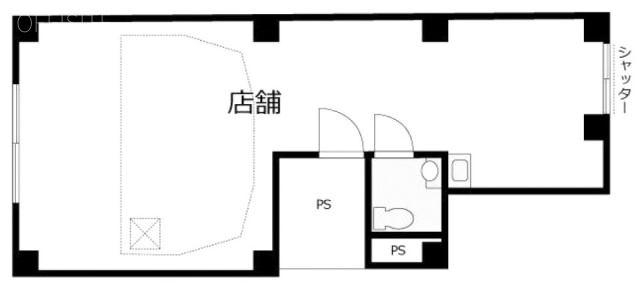 スカイブルー六義園ビル1F 間取り図