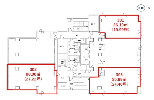 JPR千葉ビル305 間取り図