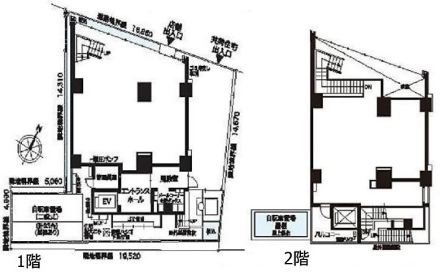 HTアジール芝浦1F～2F 間取り図