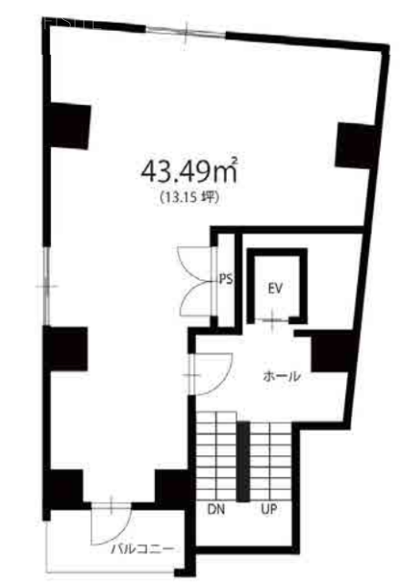 マーキュリー南麻布5F 間取り図