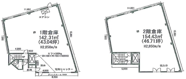 イセキ洋家具ビル1-2F 間取り図