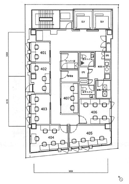 日総第26ビル403 間取り図