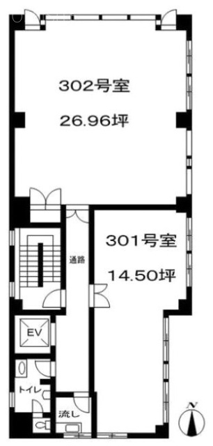 Ueno aビル3F 間取り図