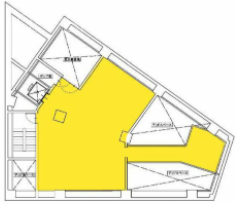 THE CROSS 一番町B1F 間取り図