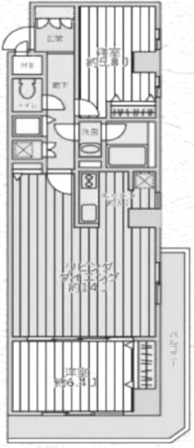 後楽園ビューハイツ10F 間取り図
