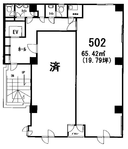 第1ハマダビル502 間取り図