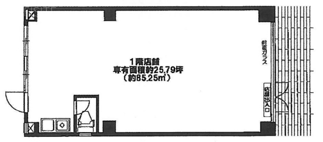 ヴィラロイヤル代官山ビル1F 間取り図