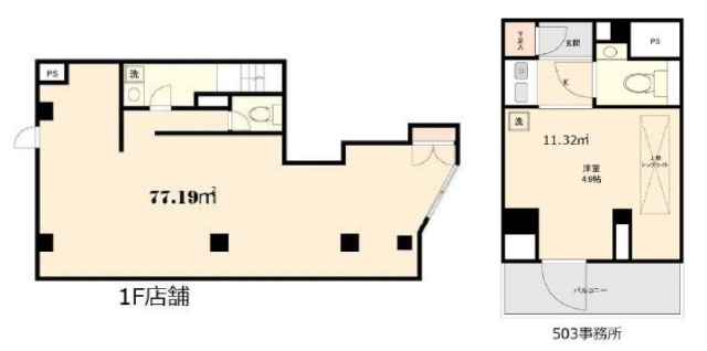 ZionCourt鶴見(シオンコートツルミ)ビル1F・503 間取り図
