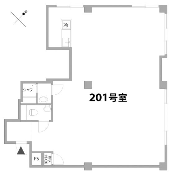 フラット青山201 間取り図