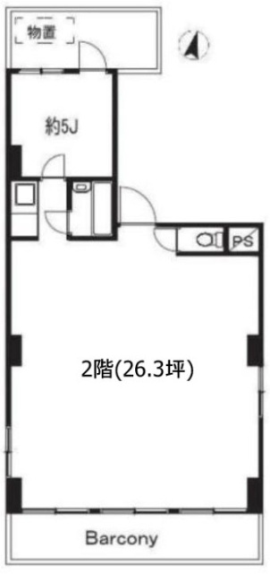 渋谷Dマンション2F 間取り図