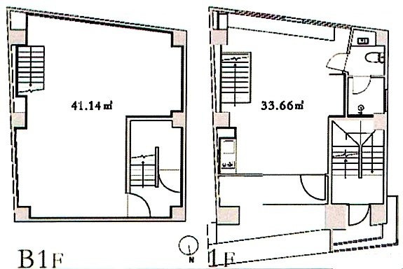 グランストーリー烏山B1F～1F 間取り図