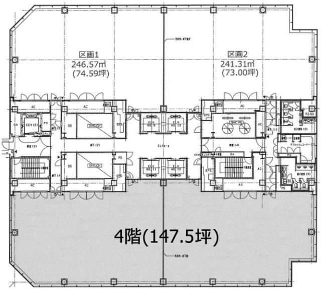 有明フロンティアビルB棟4F 間取り図