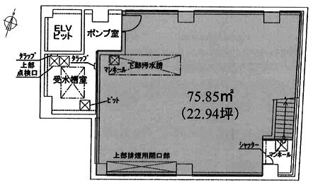日本橋銀三ビルB1F 間取り図