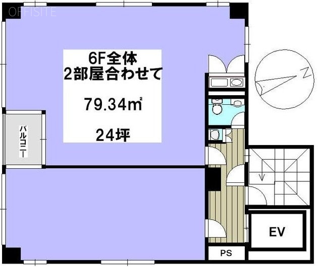 松が谷213ビル6F 間取り図