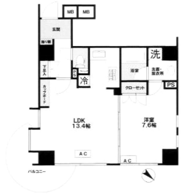 アクシア代々木805 間取り図