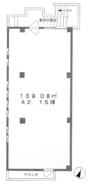 文化園ビル2F 間取り図