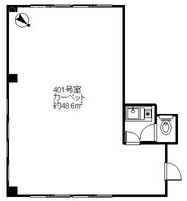 西新宿元木ビル401 間取り図