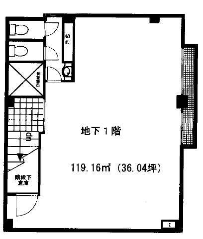 サンクス神田駅前(共同神田東口)ビルB1F 間取り図