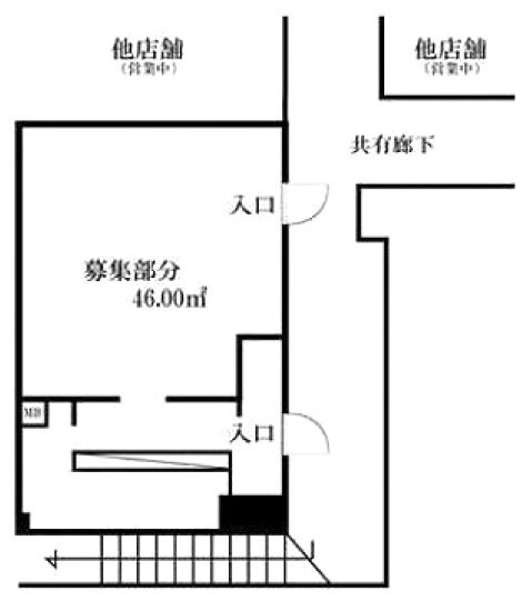 上野毛ショッピングセンタービルB1F 間取り図