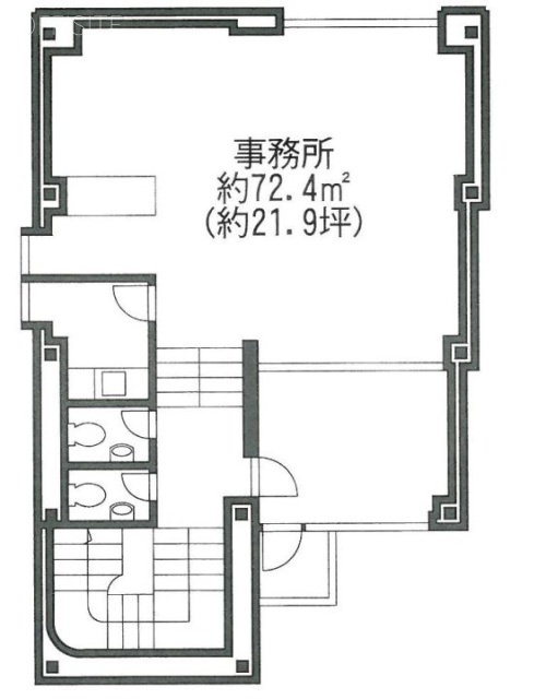 市ヶ谷クロスプレイス2F 間取り図