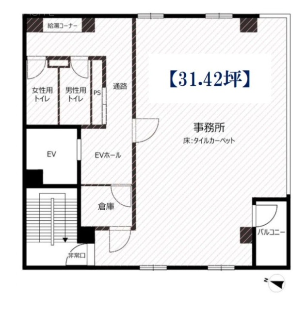 ピーコス日本橋ビル8F 間取り図