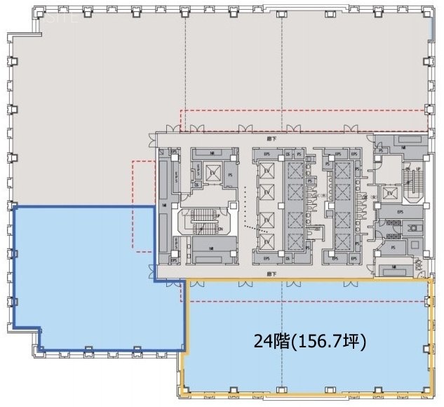 霞が関コモンゲート西館分割案⑤⑥ 間取り図