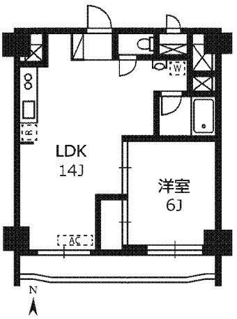 両国プラザビル604 間取り図