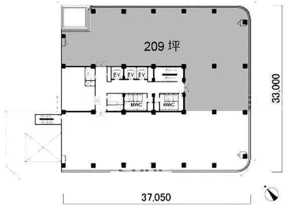 住友生命茅場町ビル6F 間取り図