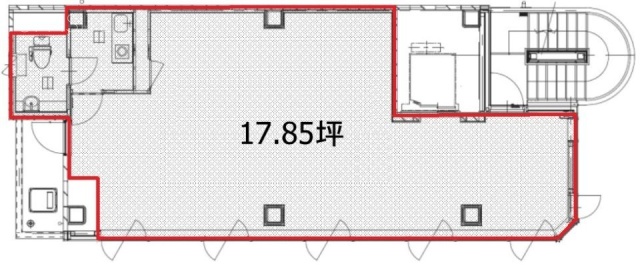 NO.1ニイクラビル4F 間取り図