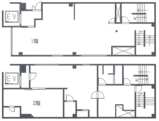 ミナミ御徒町ビル1F～2F 間取り図