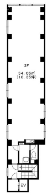 シティ御苑ビルA館3F 間取り図
