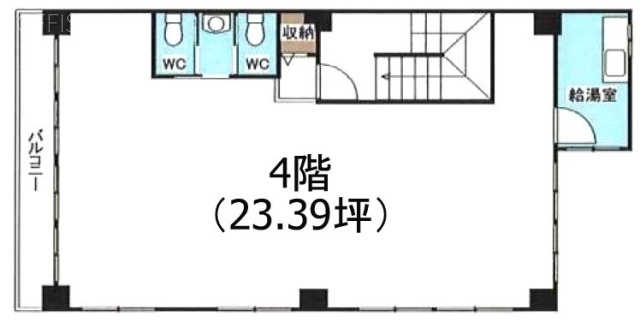 備広東日本橋ビルⅡ4F 間取り図