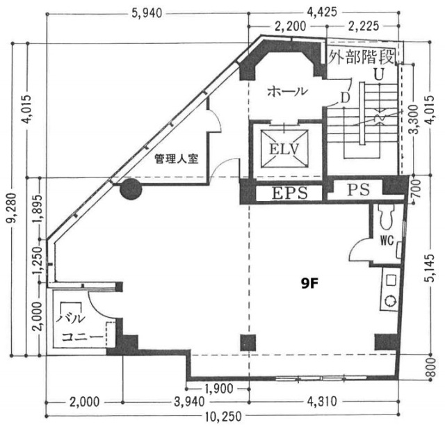 東英九段ビル9F 間取り図