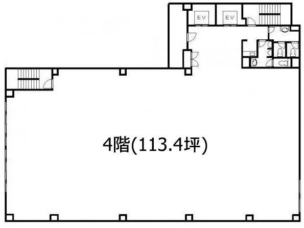 佃権月島(つくごん)ビル4F 間取り図