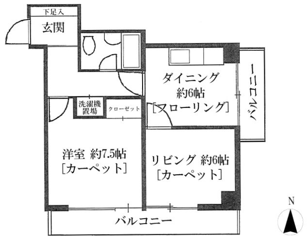 メゾン東麻布107 間取り図