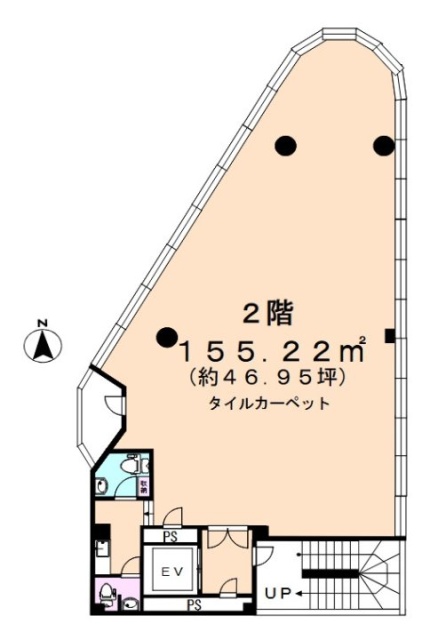 四谷4丁目32番4号ビル2F 間取り図