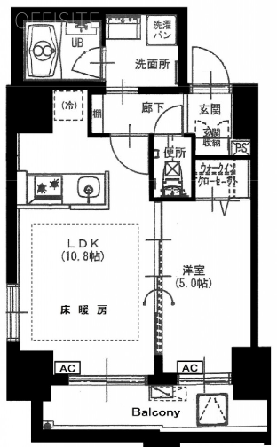 カーサ麻布ル・グラン201 間取り図