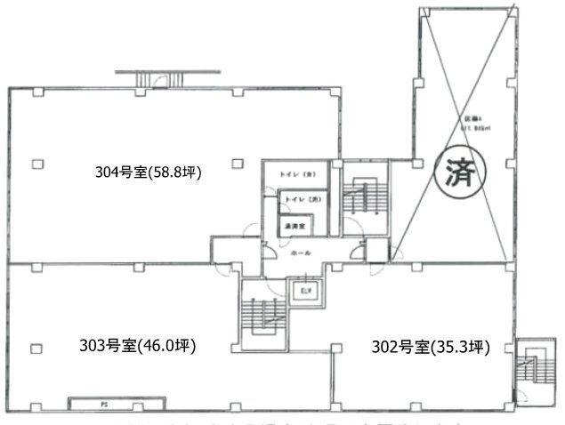 生泉市ヶ谷ビル304 間取り図