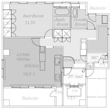 TOWAイマス亀戸ビル8F 間取り図