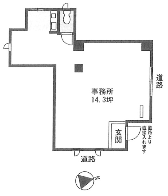鈴木ビル1F 間取り図