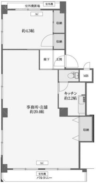 寿チェリーマンションビル201 間取り図