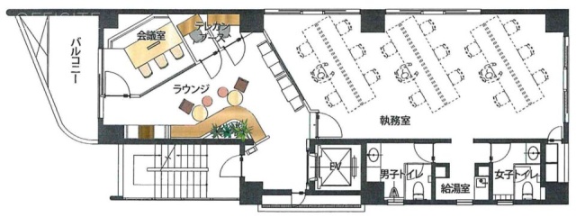 Biz-Field 目黒7F 間取り図