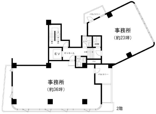 SHINKO西麻布ビル2F 間取り図