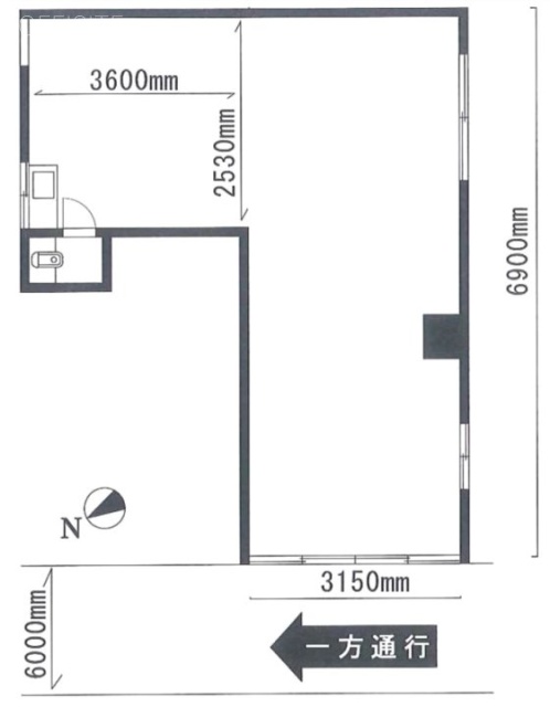 萩原ビル1F 間取り図