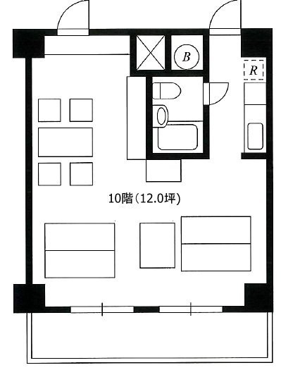 ヴェラハイツ日本橋ビル10F 間取り図