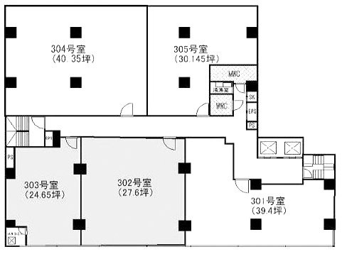 ピアセントラルビル303 間取り図