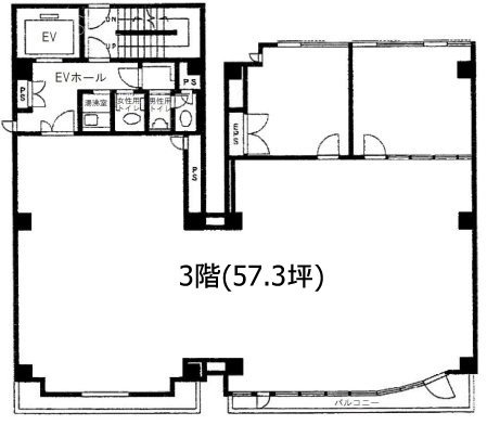 トウショクビル3F 間取り図