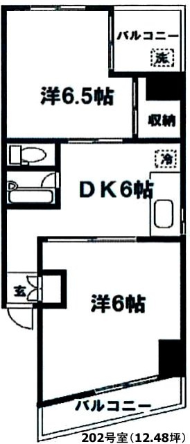 小山ビルⅡ202 間取り図